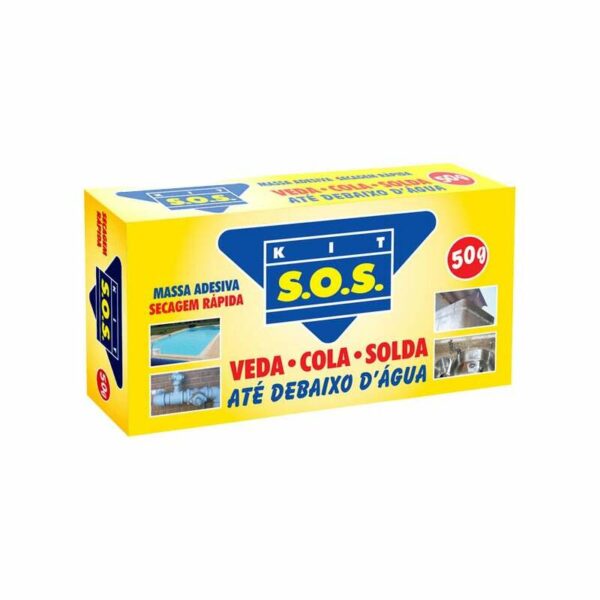 COLA EPOXI MASSA SOS 50G VEDATUDO SECAGEM RAPIDA