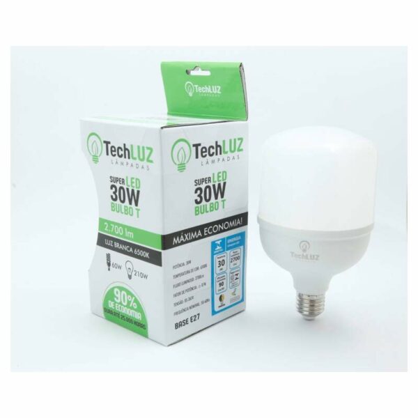 LAMPADA LED 30W T 6500K TECHLUZ LP30W