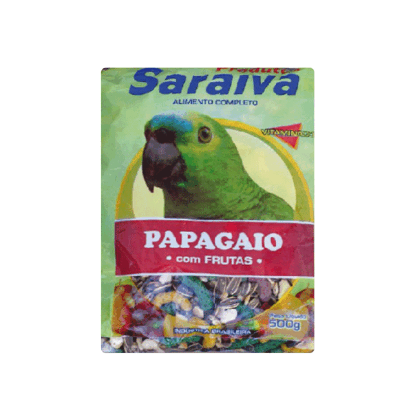 RACAO PAPAGAIO C/UVA SARAIVA 500G