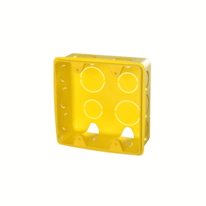 CAIXA LUZ 4X4 PVC AMARELA KRN