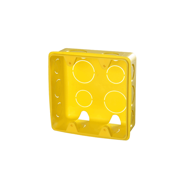 CAIXA LUZ 4X4 PVC AMARELA KRN
