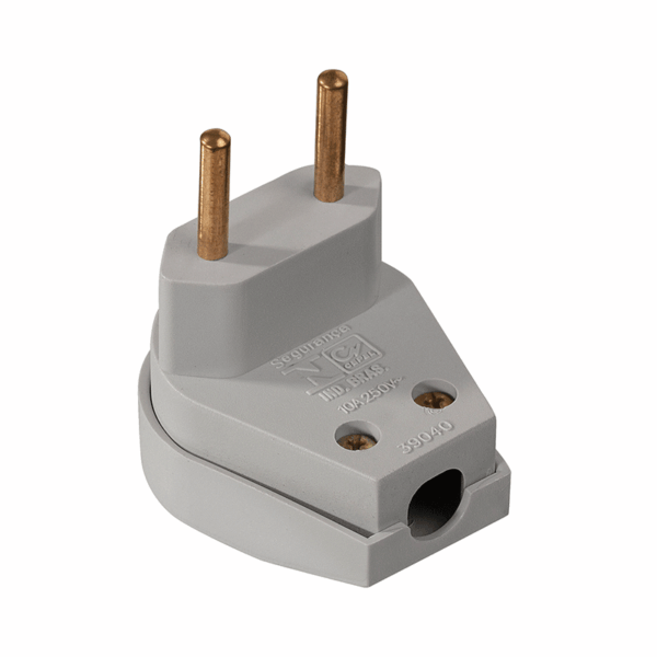 PLUG FORTE 2P 10A 250V BCO MEC TRONIC