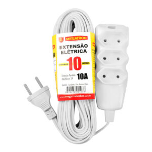 EXTENSAO 10M PL 2P 2X0,75 BCO MEGATRON