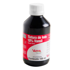 ANTISSEPTICO TINTURA IODO 10% 100ML BOV EQUI VANSI PA000197