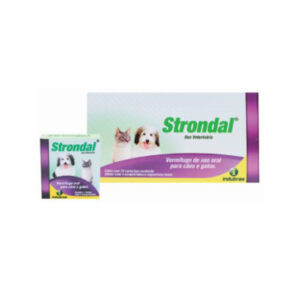 VERMIFUGO CAO/GATO STRONDAL 4CP COMPRI INDUBRAS IND084