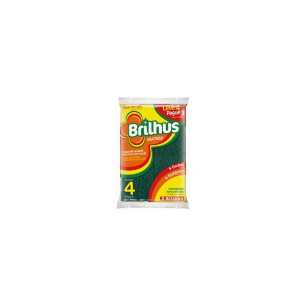 ESPONJA MULT ABRASIV C/4 BRILHUS