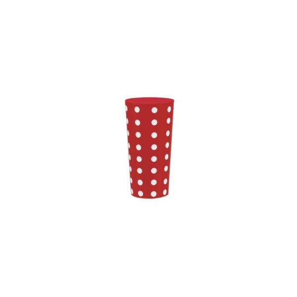 COPO LONG DRINK VERM C/BOLA BCO KDK
