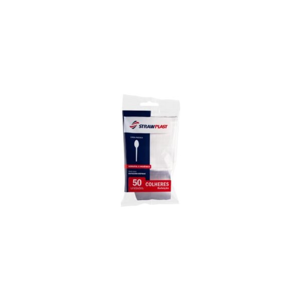 COLHER DESC CRISTAL STRAWPLAST C/50