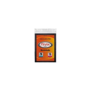 SACO PLAST LIXO ALMOFADA 15L MAX PRETO C/ 20 UN