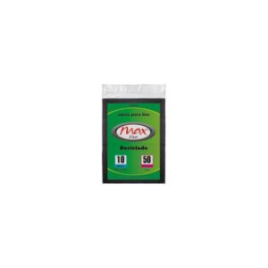 SACO PLAST LIXO ALMOFADA 50L MAX PRETO C/ 10 UN