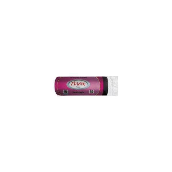 SACO LIXO ROLO 30L MAX PRETO C/ 25 UN
