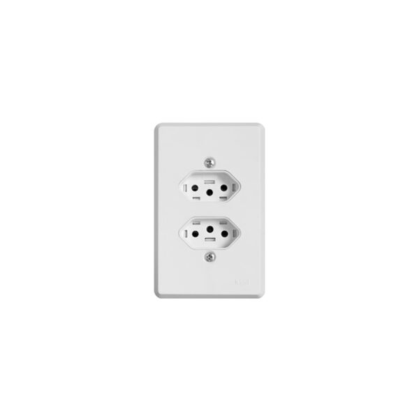 TOM DUPL C/PL 2X4 20A PRATIKA 19121 ILUMI