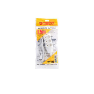 EXTENSAO 1,5M PL 2P 2X0,75 BCO MEGATRON