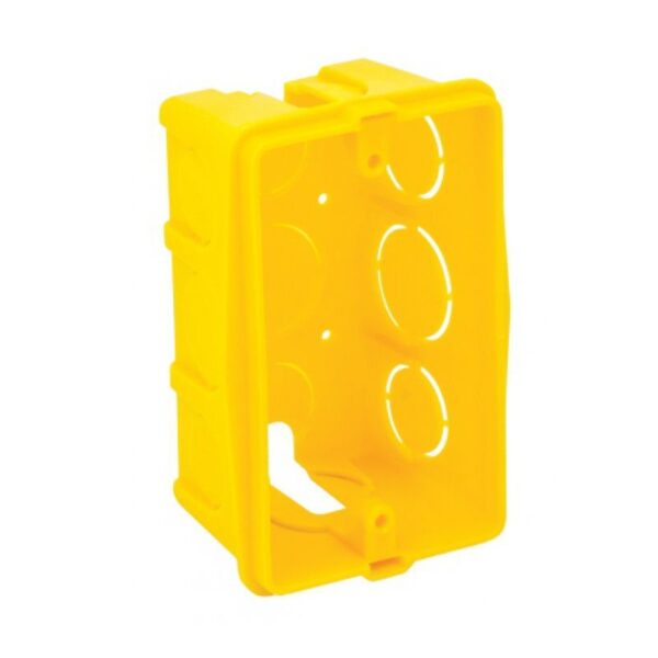 CAIXA LUZ 2X4 PVC AMARELA ROMA