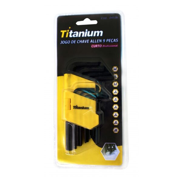 CHAVE ALLEN CURTO 9PCS 1,5MM-10MM TITANIUM