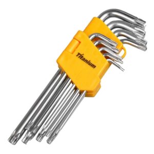 CHAVE TORX CURTO 9PCS T10-T50 TITANIUM 4517
