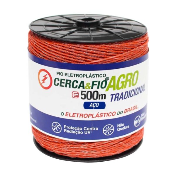 FIO ELETROP P/CERCA 500M LARANJA