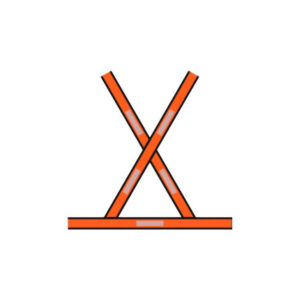 COLETE X REFLETIVO VELCRO LARANJA VINILSEG