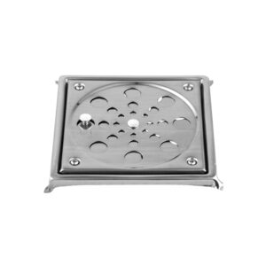 GRELHA QUAD 15X15 C/ CAIXILHO CLARA INOX