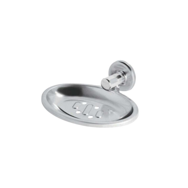 SABONETEIRA C/ FURO OVAL CLARA INOX