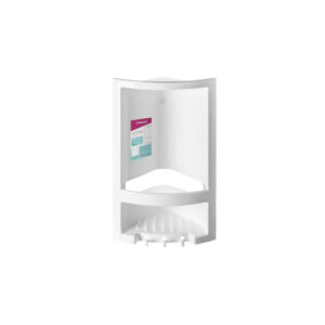 PORTA SHAMPOO CANTO C/GANCHO BRANCO ATLAS