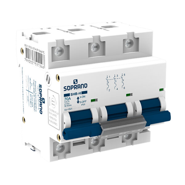 DISJUNTOR TRIP DIN BCO 100A SOPRANO CEMIG