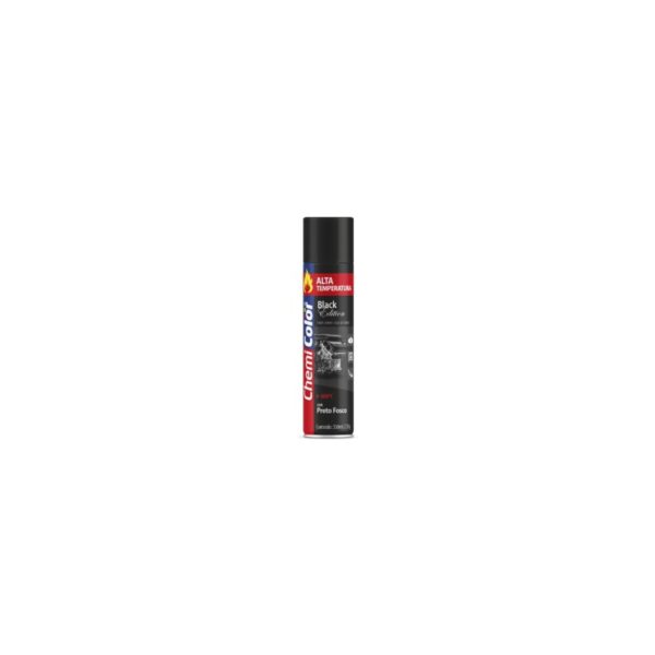 TINTA SPRAY A TEMP PTO 350ML CHEMIC PRETO FOSCO