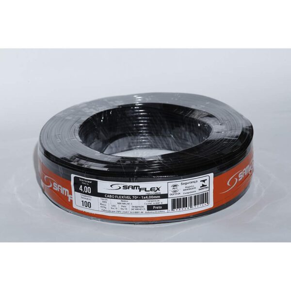 CABO FLEX 04,0 100M PRETO 00017