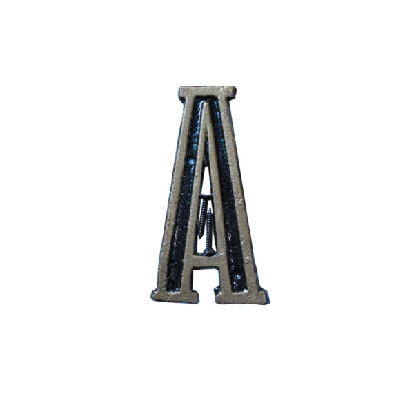 LETRA C PRATA 12CM ALUM. FUNDIDO METALMIG