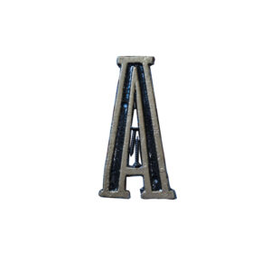 LETRA D PRATA 12CM ALUM. FUNDIDO METALMIG