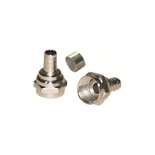 CONECTOR MET C/ANEL INTERNEED RG59U NIQUELADO