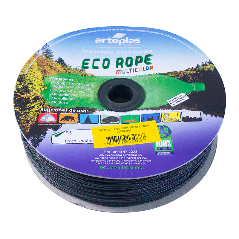 CORDA SEDA CARR 03MM 400M PTA ART ECO ROPE