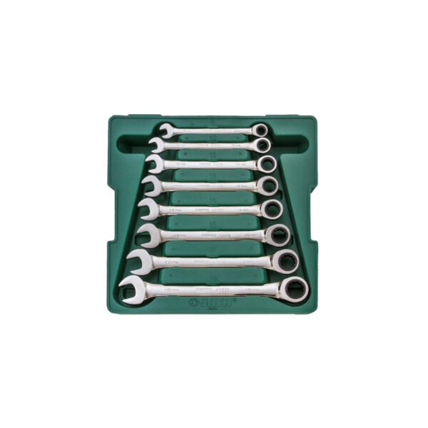 JOGO CHAVES COMB CATRACA DE 8 PECAS 8 A 19MM SATA ST08008SJ