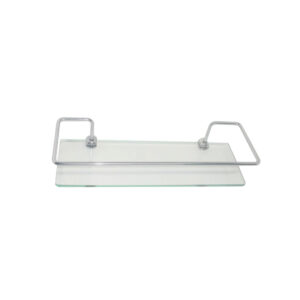 PORTA SHAMPOO RETO VIDRO 6MM CLARA INOX