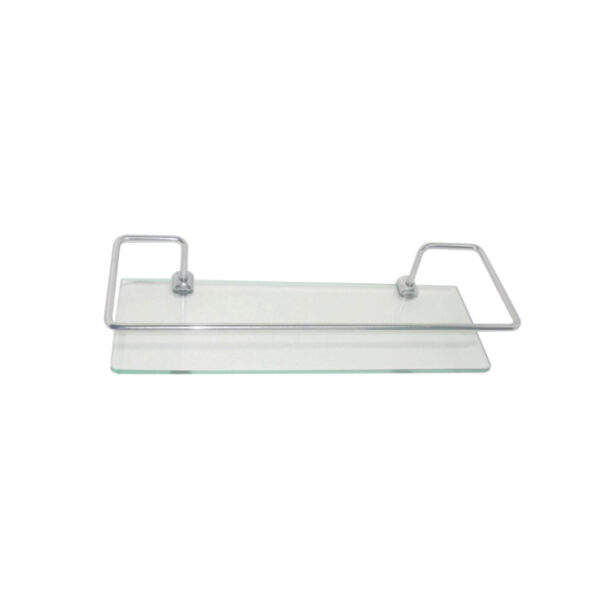 PORTA SHAMPOO RETO VIDRO 6MM CLARA INOX