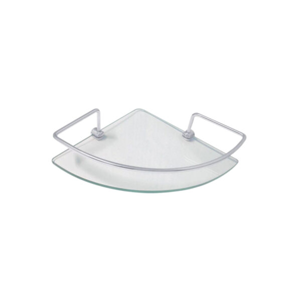 PORTA SHAMPOO CANTO VIDRO 6MM CLARA INOX