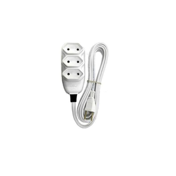 EXTENSAO 03M PL 2P 2X0,75 BCO ILUMI