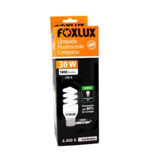 LAMP FLUOR COMP ESPIRAL 30W 220V 6400K FOXLUX EB30.2