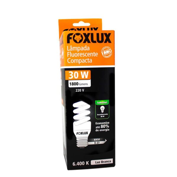 LAMP FLUOR COMP ESPIRAL 30W 220V 6400K FOXLUX EB30.2