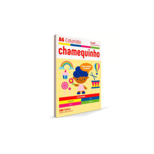 PAPEL A4 100 FLS CHAMEQUINHO CORES SORTIDAS CHAMEX