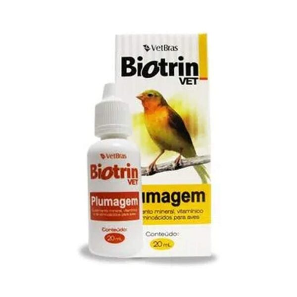 SUPL VITA ORAL BIOTRIN PLUMAGEM 20ML VETBRAS VET01015