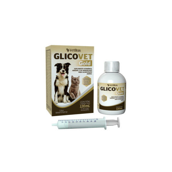 SUPL VITA CAO/GATO GLICOVET GOLD 30ML VETBRAS VET01131