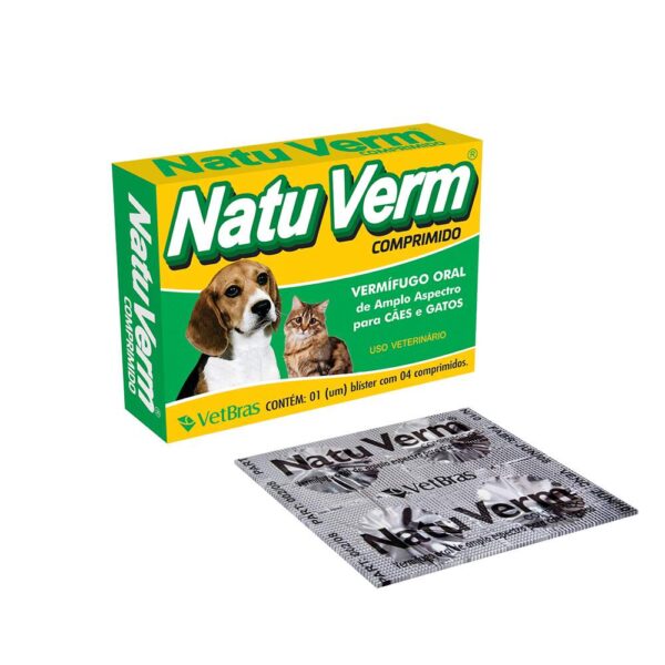 VERMIFUGO CAO/GATO 4CP NATU VERM NATURRICH NAT300