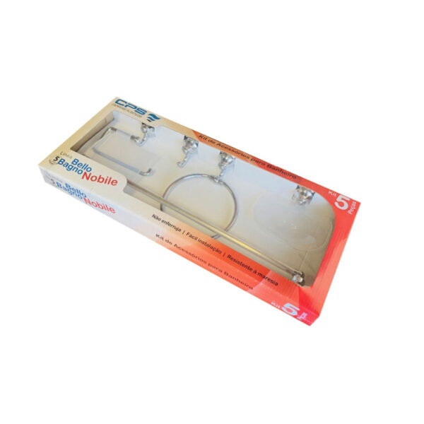 ACESSORIO BANHEIRO 5PCS ABS CRISTAL NOBILE