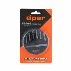 JOGO DE PONTAS CROMO VANADIO PARA PARAFUSADEIRA 7 PCS