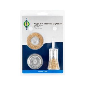 ESCOVA ACO KIT 3PCS BRASFORT