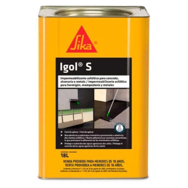 IMPERMEABILIZANTE ASFALTO 18L IGOL S SIKA