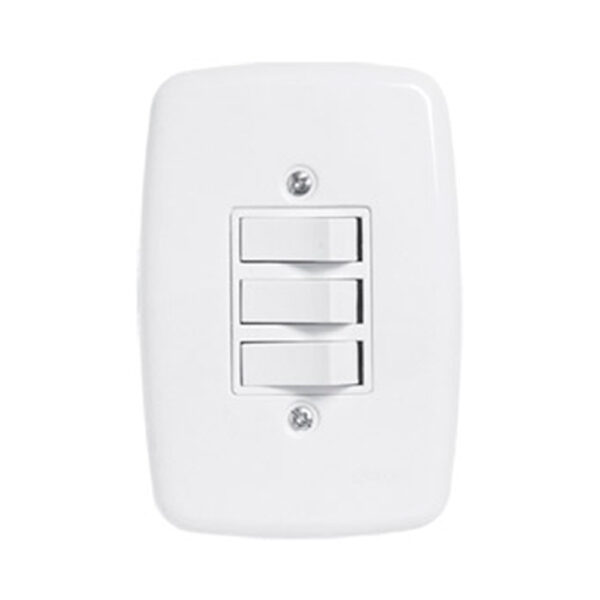 INTERRUP 3TC SIMPLES C/PL 2X4 10A PLUZIE