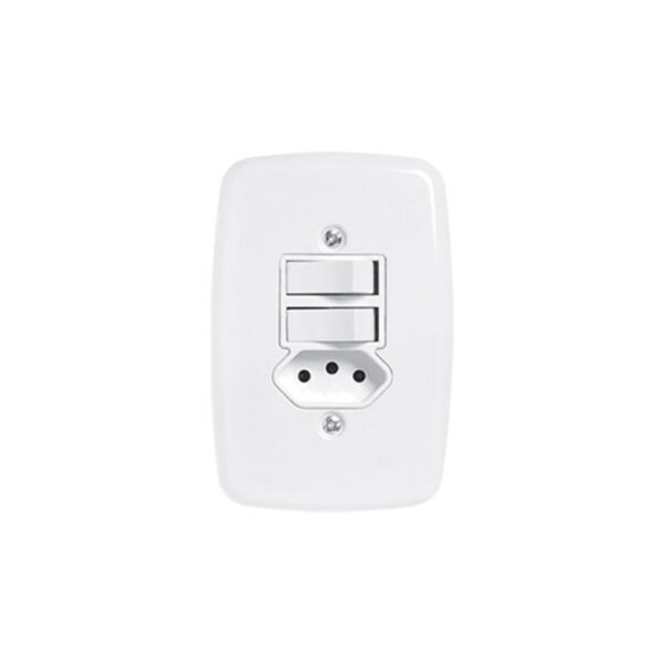 INTERRUP 2TC SIMPLES+1TOM C/PL 2X4 10A PLUZIE