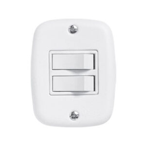 INTERRUP 2TC SIMPLES C/PL 2X4 10A SOBREPLUS PLUZIE